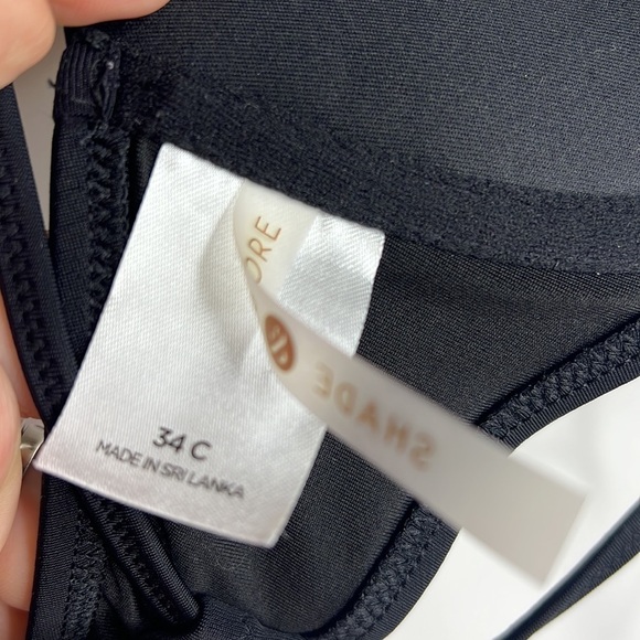 Shade & Shore Black and Multicolor Bikini Top - Picture 6 of 7